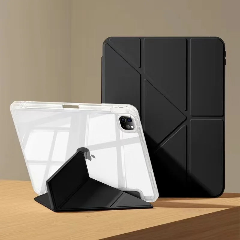 For iPad Air 5th 6th 12th 11th iPad Pro 11 12.9 13 Air 11 M4 10th Gen 10.9 10.2 9th 8th 9.7 Mini 7 6 Smart Case with Pen Holder