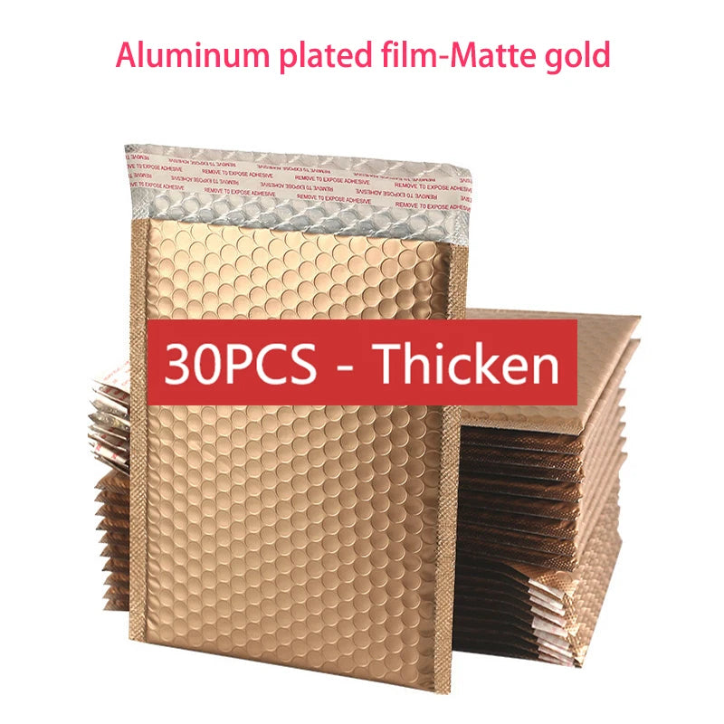 30 PCS Holographic Mailer Laser Bubble Mailers Padded Envelopes Packaging Bags for Business Bubble Mailers Shipping Packaging