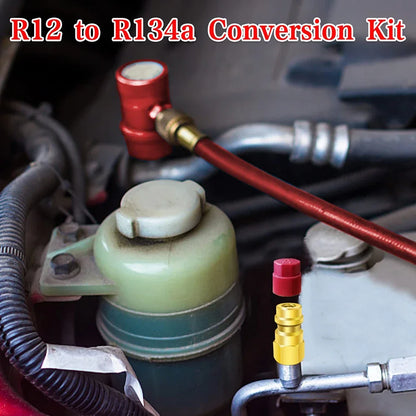 1 Pc R12 To R134a Conversion Kit Air Conditioner Filling Valve Fittings Port Adapter Retrofit Quick Disconnect Couplers