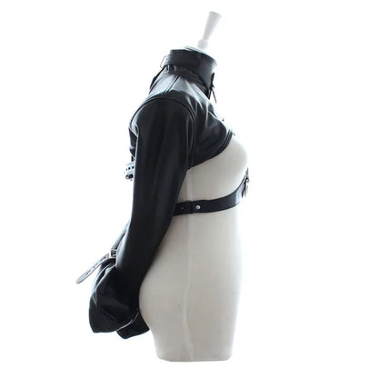 Bondage Women PU Leather Body Harness Cupless Straight Jacket Adult Costume BDSM Sexy Shop Atacado Harness Woman Accessories