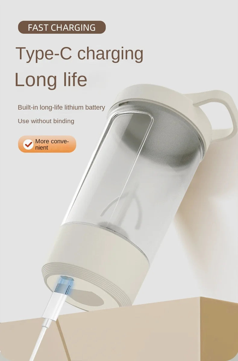 New Detachable Electric Mixing Cup Electric Protein Powder Shaker Cup USB Rechargeable Reusable Suitable For Lndoor/Outdoor Use