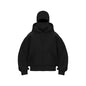2025 Autumn Winter Men Zippered Hooded Sweatshirt Set - Balakrava Street Fashion Windproof Ninja Letter Design Two-Piece Set