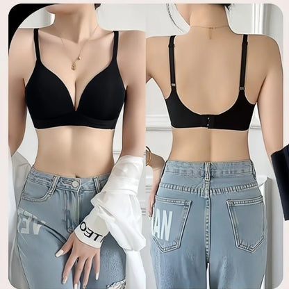 Japanese Style Seamless Push-Up Bra Comfort Wireless Underwear Women's Deep V Neck Bralette 3/4 Cup Daily Comfort Lingerie S-XL