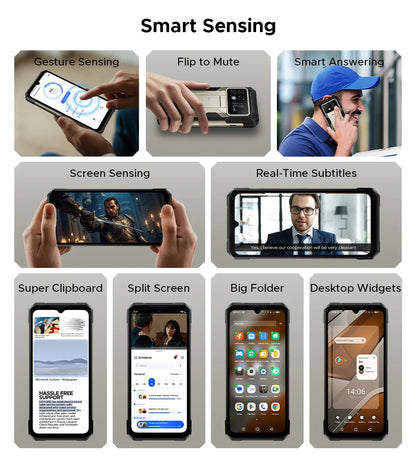DOOGEE S200 Max 5G Rugged Phone 1.32" Rear Display Dual light Flashlight 22000mAh Battery 66W 6.72” 120Hz 16GB 512GB Smartphone