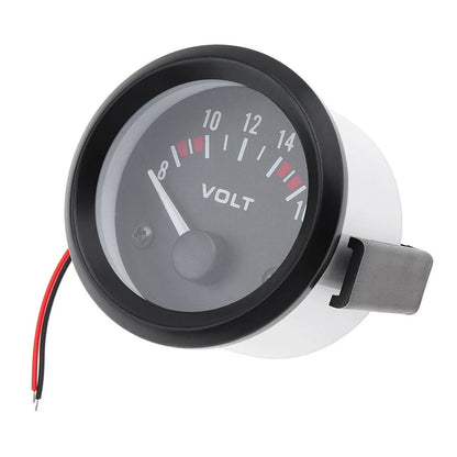 Universal 12V 2" 52mm Car Voltmeter 8-16V Pointer Volt Gauge Voltage LED Electrical Auto Meter