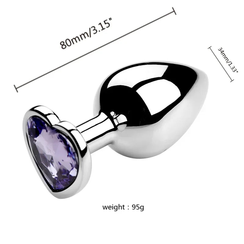 3PCS S/M/L Metal Anal Plug Butt Plug Sex Toy Butt Toy for Women Men Couples Adult Game Masturbator Anal Diamond Sex Shop 18+