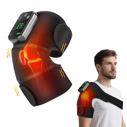 Electric Shoulder Heating Pad 3-Speed Vibration Muscle Relax Belt Thermal Massager Shoulder Neck Health Care Support Brace