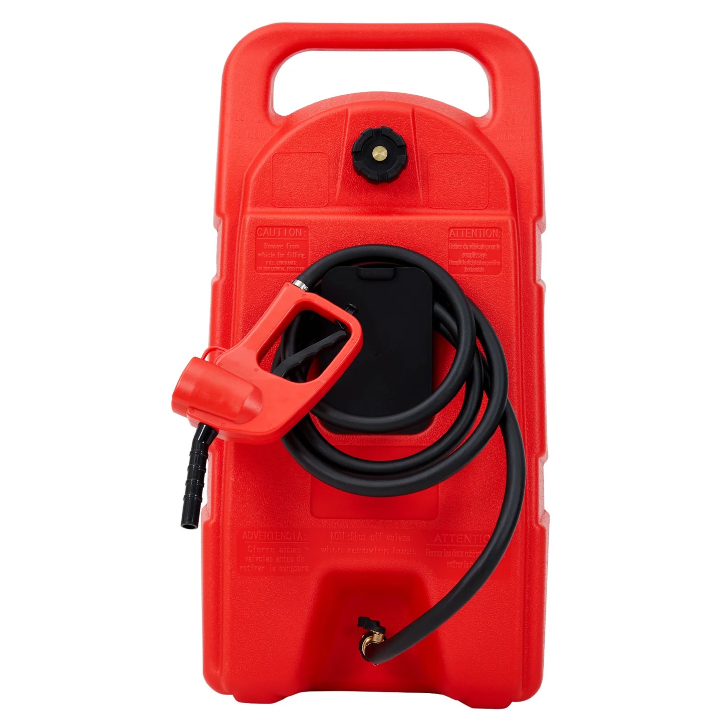 Heavy-Duty 15 Gallon Portable Fuel Caddy – Manual Siphon Pump & 10FT Delivery Hose – On-Wheels Gas & Heavy-duty Transfer Tank – Ideal Tool Storage for Cars, Lawn Mowers, Boats