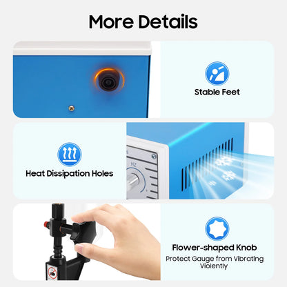 Diesel Injector Tester Tool Kit, CR-C Multifunctional Common Rail Injector Tester S60H Fuel Nozzle Tester 0-60MPa Pressure Gauge