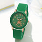 Casual Round Pointer Women Quartz Watch Cute Candy Color Analog Silicone Band Wrist Watch For Woman Clock