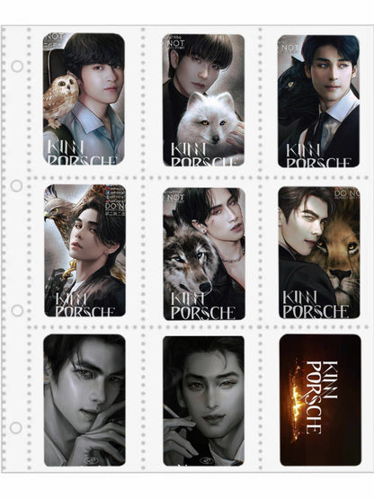 8PC/SET Bbbuild MileApo Jeffbarcode Poster Small Double-side Rounded Cards Thai TV KinnPorsche Drama Stills 8.6*5.4cm Photo Card