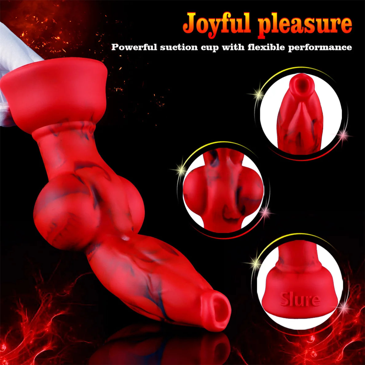 18+ Soft Silicone Dog Knot Dildo Penis Animal Dildo Realistic Gigante Sexy Adult Red Black Colors Big Dildos Sexy TоY Xxl Sextoy