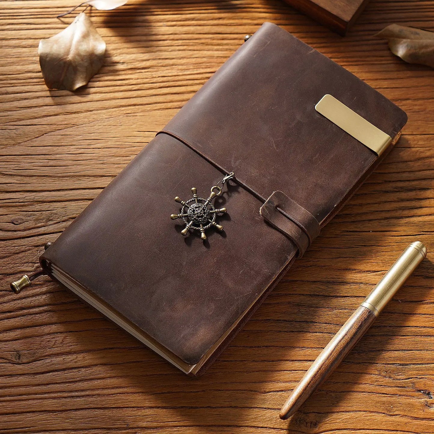 Fromthenon Leather TN Travel Notebook Handbook Diary First Layer Cowhide Diary Handbook Notes Handmade Loose-leaf Notebook