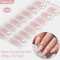 Gradient Auroras Semi Cured Gel Nail Strips Sparkly Shinning DIY Gel Polish Stickers for Nails Works with UV/LED Nail Lamps