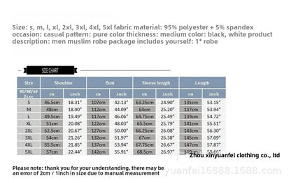 Men's2026 Loose Standing Collar Muslim Robes New Ethnic Round Collar Hui Robes Arab Middle East Men's Clothing Men Vintage Top
