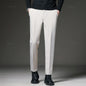Autumn Winter Men‘s Suit Pants Slim Business Office Elastic Waist Black Grey Classic Pant Korean Trousers Male Plus Size 28-38