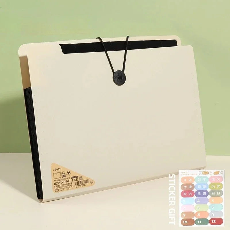 5 Layers A4 File Folder Storage Bag Test Paper Desktop Tool School Stationery Office Supplies