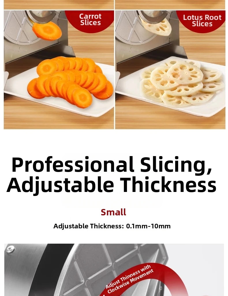 Commercial Stainless Steel Lemon Slicer Hand-Cranked Potato & Vegetable Cutter for Fruits, Lotus Root Multi-Function Kitchen Sl