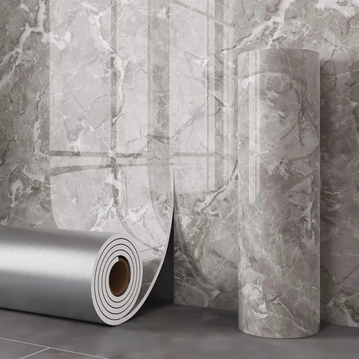 3D Wall Panels Self-Adhesive Wallpapers Marble Foam Thickened Wall Stickers for Ceiling Showers Bathrooms Living Room Decoration