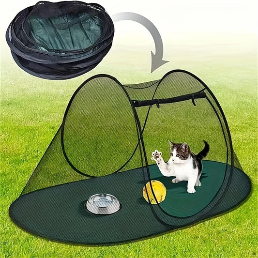 Foldable Camping Cat Dog Pet Door Stops Durable Grip Cloth Mesh Bird Rabbit Play fence Portable Animal Tent arenero para gato