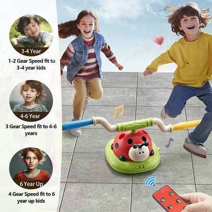 Musical Jump Sports Toys Toss Multifunction Ring Game Toy and Rocket Launcher for Kids Fitness Training Outdoor Game Gifts