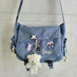 Men's Nylon Crossbody Bag Large Capacity Casual Messenger Bag Student School Bag Travel Business Shoulder Bag