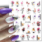 3d Nails Art Decals Spring Fruits Pink Full Tips Peony Magnolia Flowers Adhesive Sliders Stickers Decoration For Nails Manicure