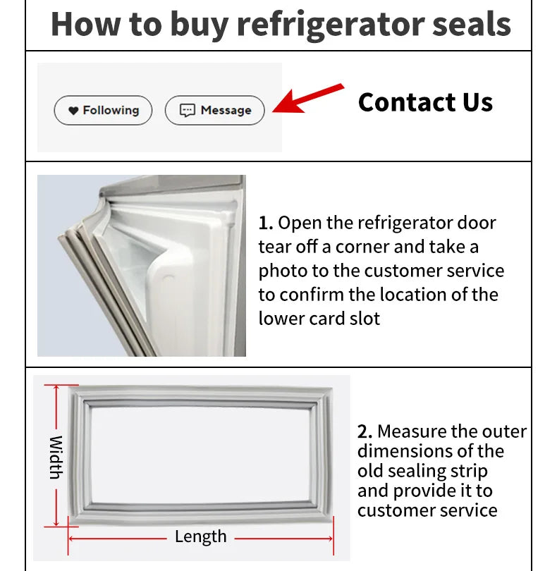 1-11m Customize household refrigerator Freezer and commercial cabinet door  gasket strip rubber seal strip  freezer fridge seal