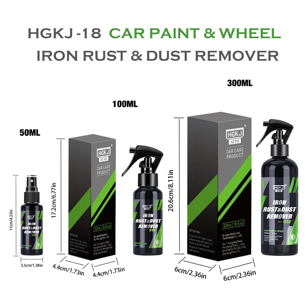 Car Wheels Rim Cleaner Multi Purpose Rust Remover Brake Paint Protect Metal Dust Iron Powder Remover Car Care Chrome Spray S18