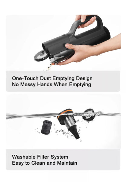 MIJIA Car Vacuum Cleaner 21kPa Suction,2400mAh Battery,Type-C Fast Charg,150mL Dust Cup,For Home Wireless Vacuum Cleaners