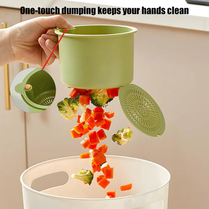 Self Cleaning Kitchen Sink Strainer Basket Press Automatic Dumping Waste Catcher Faucet Hanging Draining Basket Trash Filter