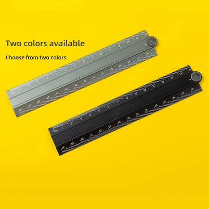 High Quality 30cm Folding Ruler Drawing Measuirng Tool Aluminum Alloy Straight Ruler Multifunctional Metal Ruler Students