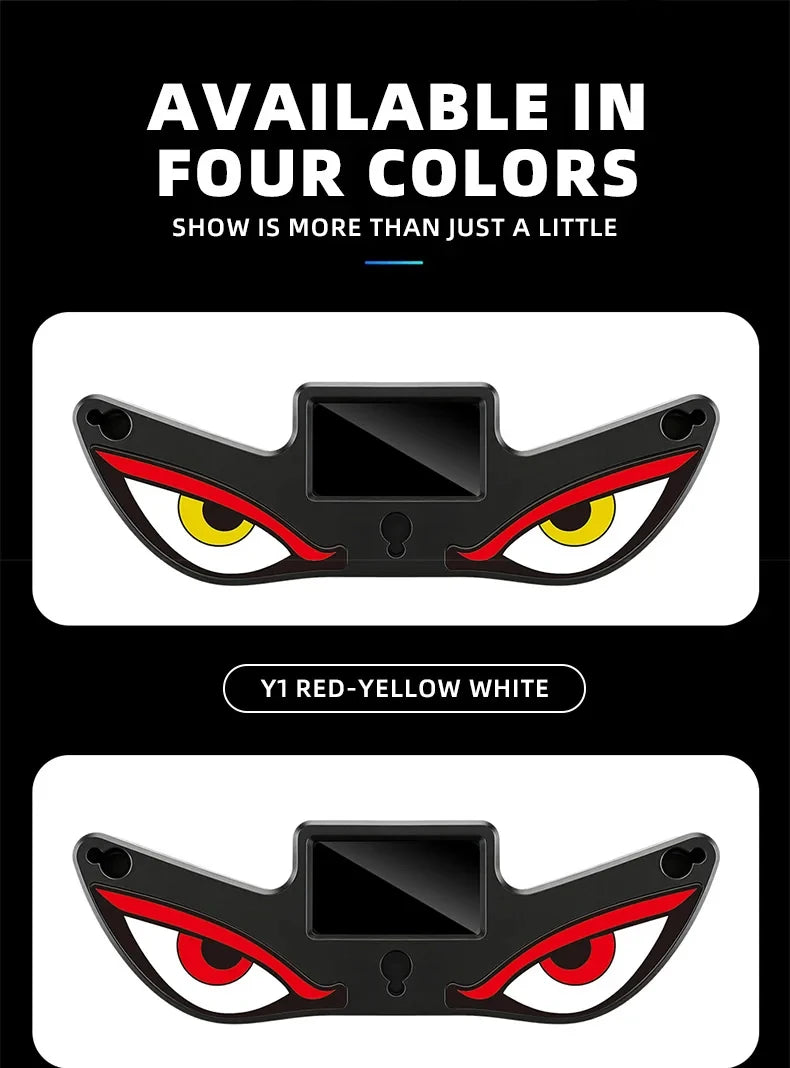 Solar Demon's Eye Car Lights Dynamic Expression Led Light Ambience Lamp Decoration Rechargeable Warning Lamps with Suction Cups
