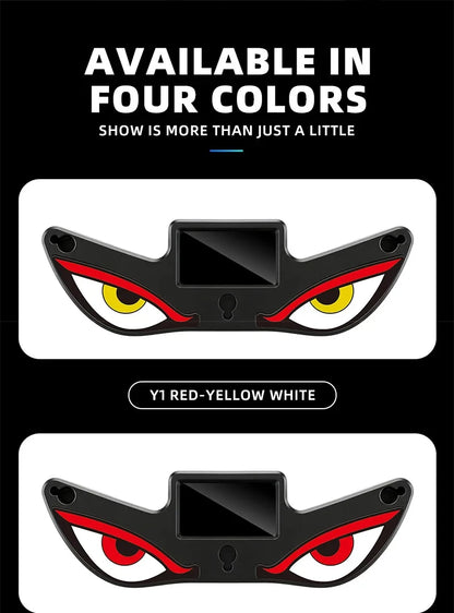 Solar Demon's Eye Car Lights Dynamic Expression Led Light Ambience Lamp Decoration Rechargeable Warning Lamps with Suction Cups