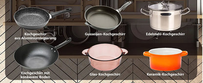 Karinear Glass Ceramic Hob 1 Plate Portable, 650 °C Max, Ceramic Hob 1 Freestanding, 2000 W, Hob 1 Hob with Plug, Timer