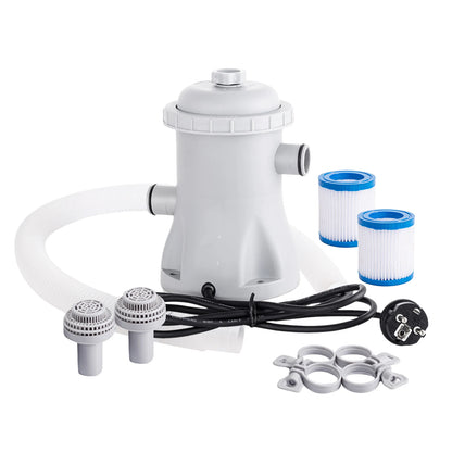 Pool Filter Pump 330 GPH Paddling Pool Electric Pump With 2 Pool Filter Cartridge Pool Pumps Above Ground Small Pool Filter Pump
