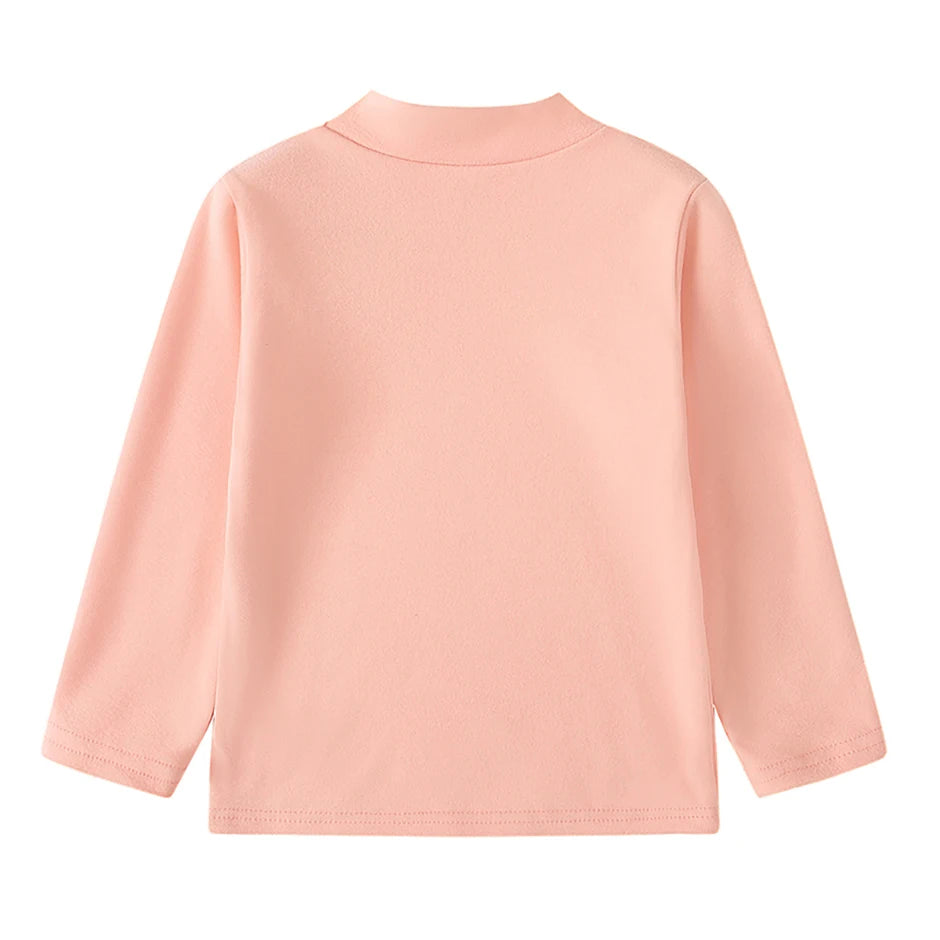 1/3/4 Pcs Children's Mid-collar Bottoming Shirt in Autumn And Winter Solid Color Joker Girls' Long sleeve T-shirt Boys' Casual S