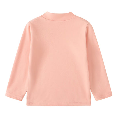 1/3/4 Pcs Children's Mid-collar Bottoming Shirt in Autumn And Winter Solid Color Joker Girls' Long sleeve T-shirt Boys' Casual S