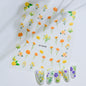 5D Hibiscus Flower Nail Embossed Sticker Lace Flower White Pink Petal Floral Self Adhesive Nail Art Slider DIY Elegant Romantic