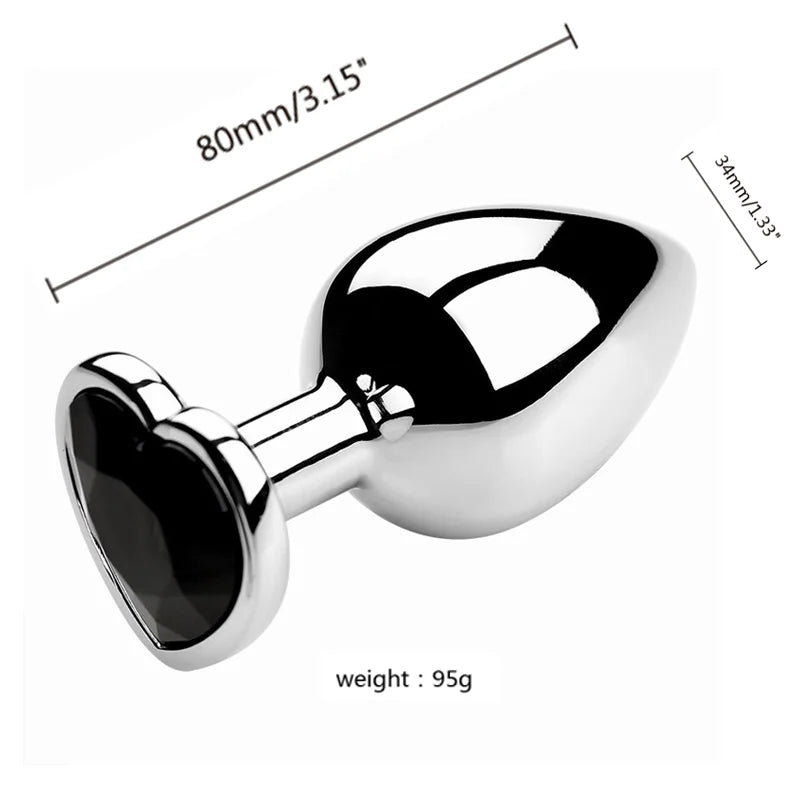 3PCS S/M/L Metal Anal Plug Butt Plug Sex Toy Butt Toy for Women Men Couples Adult Game Masturbator Anal Diamond Sex Shop 18+