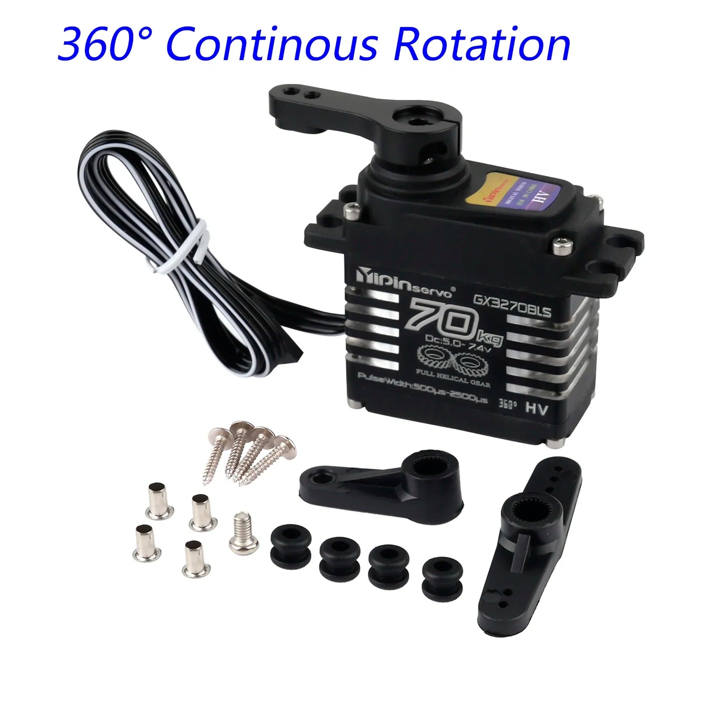 70kg Digital Servos Large Torque Magnetic Induct 8.4v Brushless Motor IP68 Steel Helical Gear For 1/8 1/10 Remote RC Car Robot