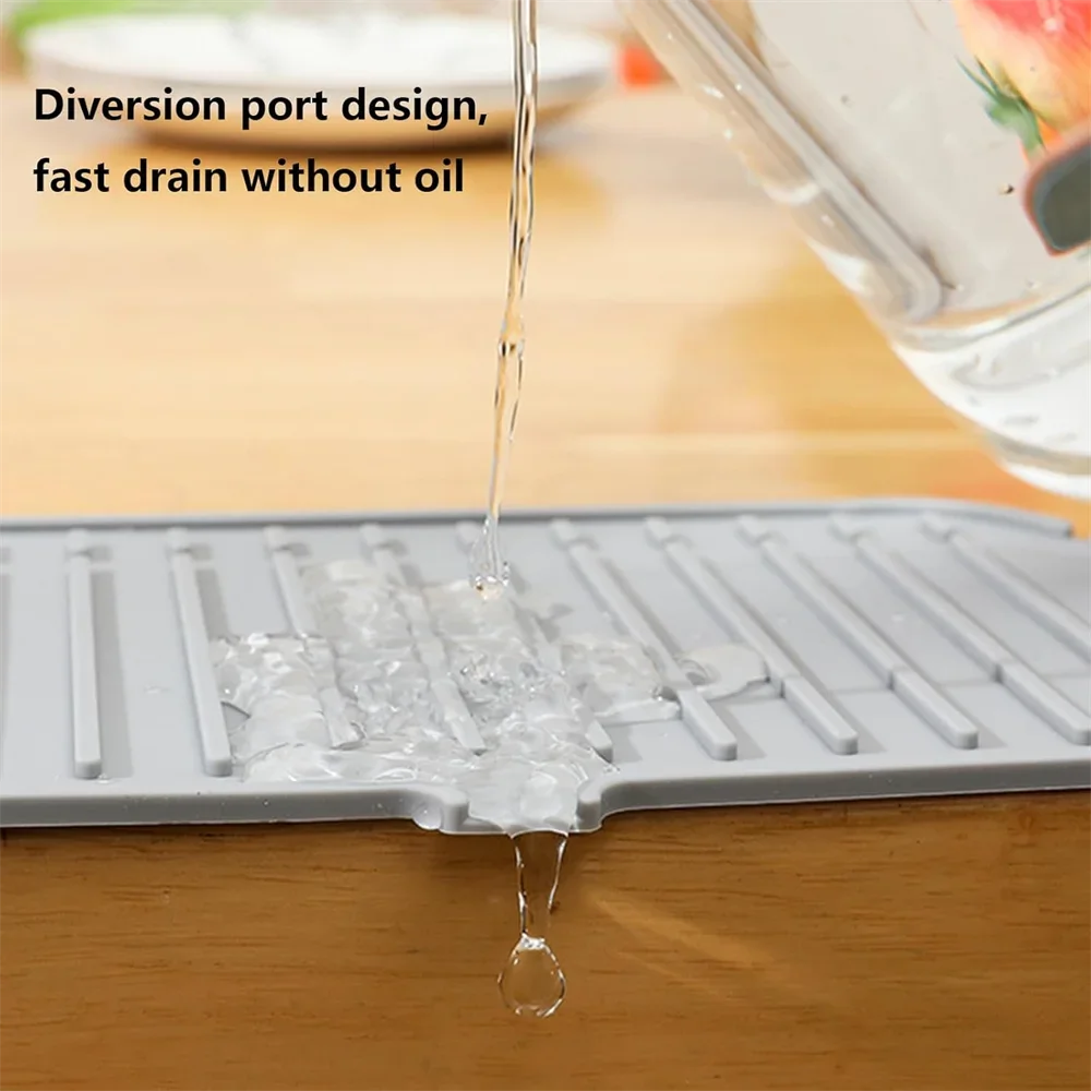 Silicone Tap Mat,Sink Splash Guard,Kitchen Tap Silicone Drain Mat, Silicone Tap Handle Drip Catcher Tray, Tap Mat for Kitchen