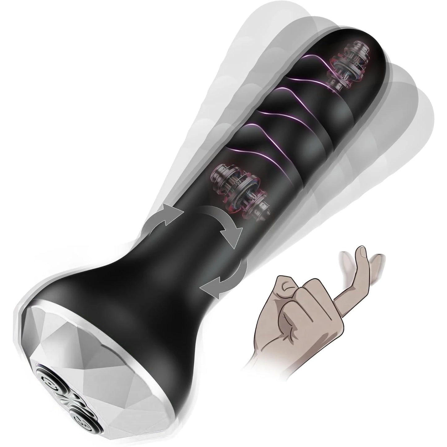 Prostate Massager Anal Vibrator Male Sex Toys for Men Gay Anal Plug Adult Toys Butt Plug for Women Remote 7 Wiggling Vibrating