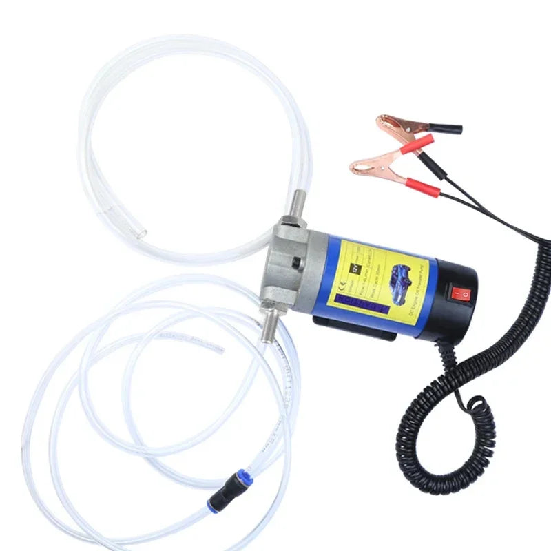 12V/24V Portable Electric Oil Transfer Pump - 1-4L/min Fuel/Diesel Extractor for Car, Boat, Motor - Auto Shutoff Siphon Tool