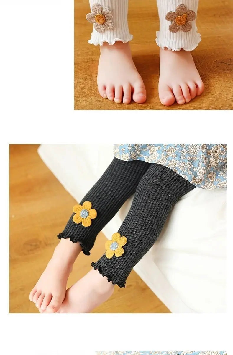 Baby Leggings for Spring and Autumn Cotton Children's Adjustable Pants Baby Girls Look Good Long Pants for Outerwear Clothing