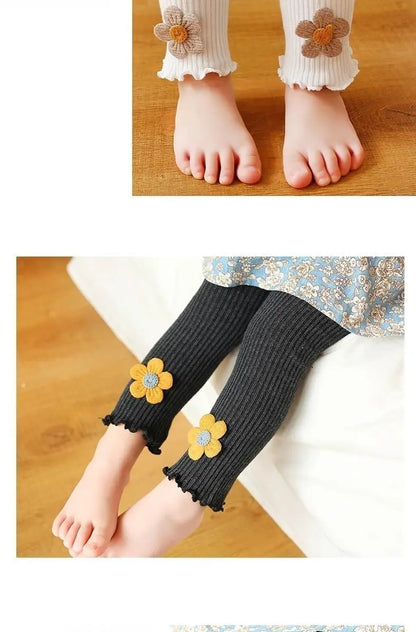 Baby Leggings for Spring and Autumn Cotton Children's Adjustable Pants Baby Girls Look Good Long Pants for Outerwear Clothing
