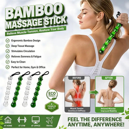 Massage Stick Smooth Thornless Meridian Acupoint Sticks Muscle Relaxation Suitable For Shoulders Neck Hips Jade Massager