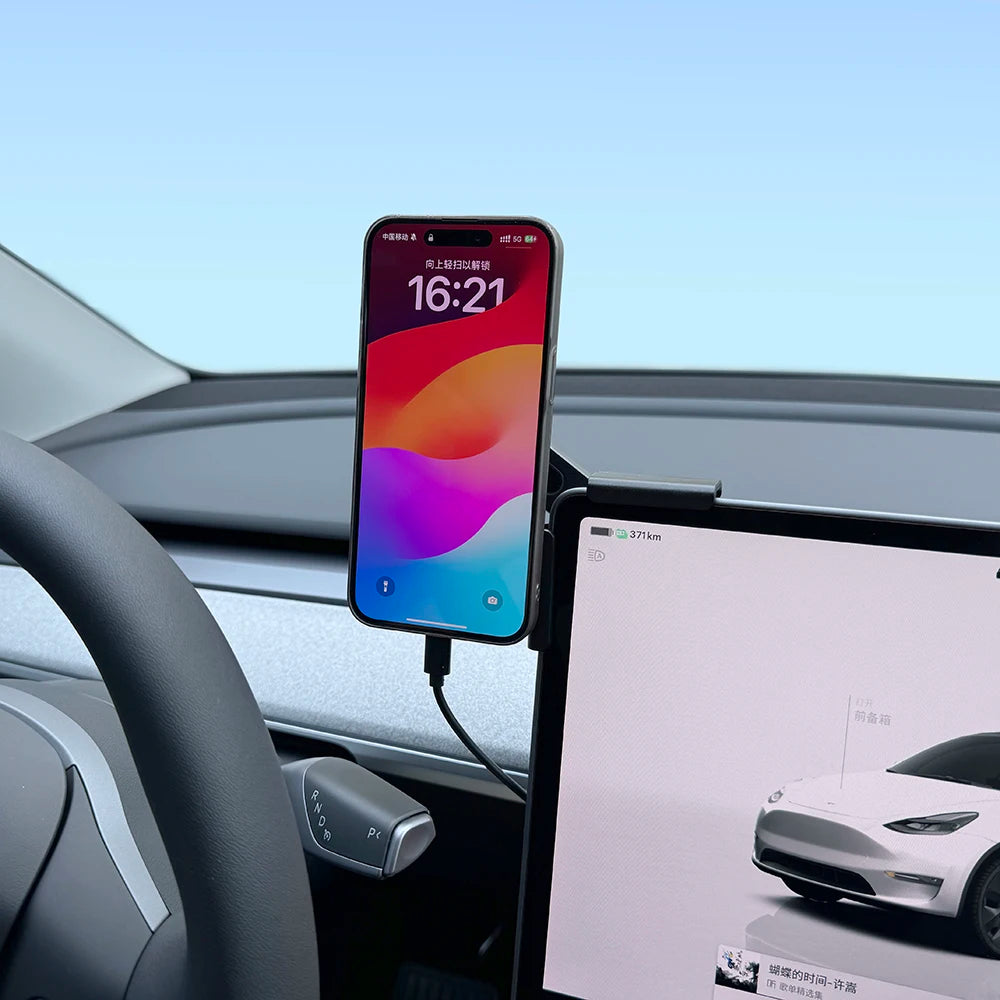 Car Phone Mount Holder 15W and 25W Qi2.2 Magnetic Wireless Charger Compatible with MagSafe for Tesla Model Y 3 JUNIPER 2026