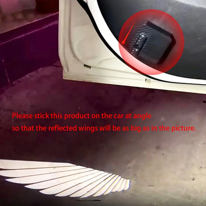 2Pcs Car Angel Wings Wireless Car Door Welcome Decorative Light Courtesy Shadow Projector Lamp LED HD Logo Light Car Accessories