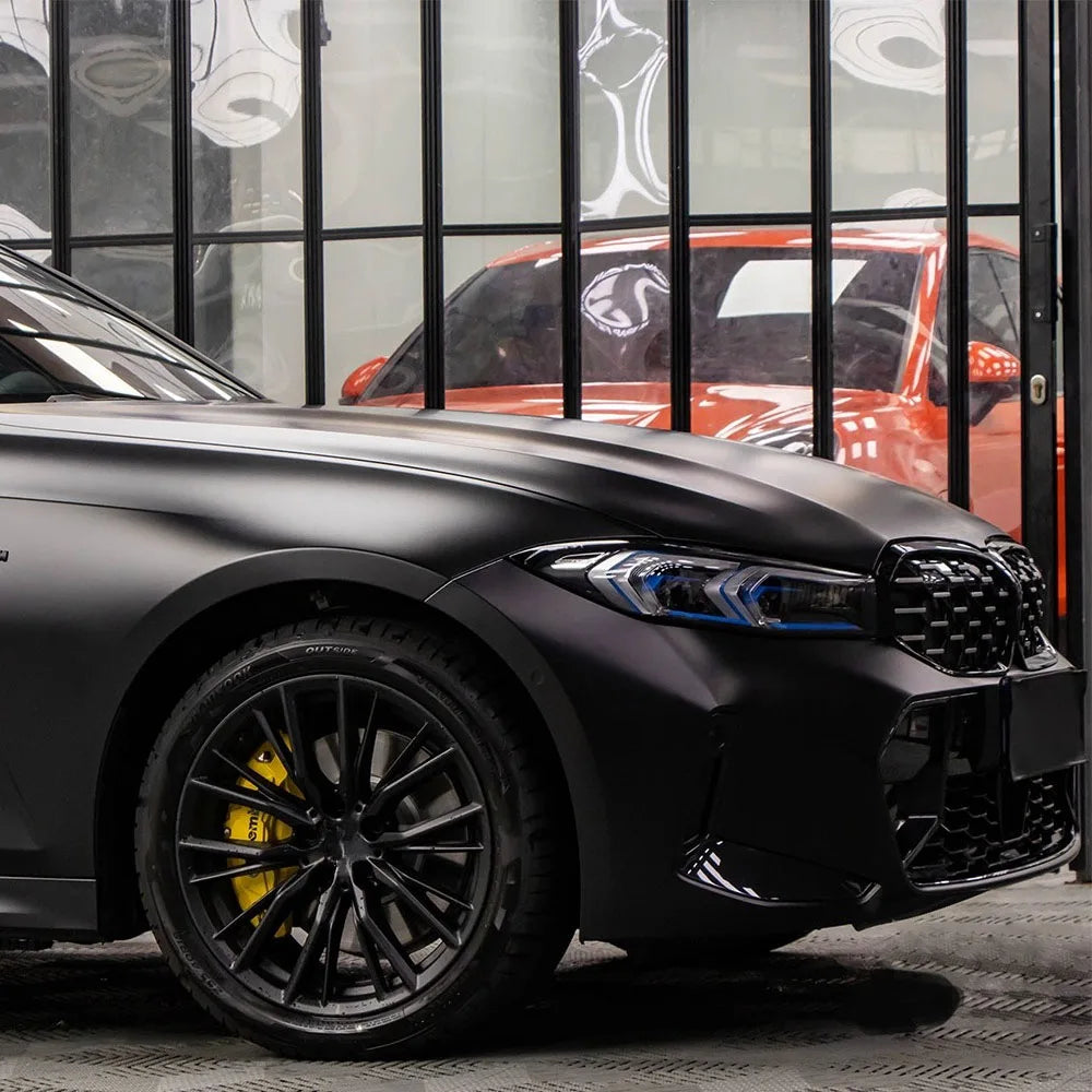 Matte Black Car Wrapping Vinyl Film Bubble Free Sticker Auto Motorcycle Body Wrapping Film Self-adhesive Vinyl Car Accessories